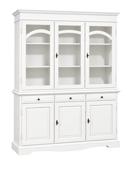 Cristalliera Classica 3 Porte in Legno Vari Colori | 156x42x205 cm