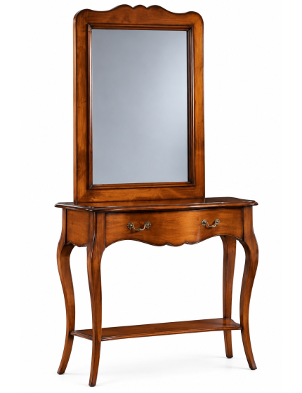 Consolle con specchio 1 cassetto legno bassano 101x40x89 (766+767)