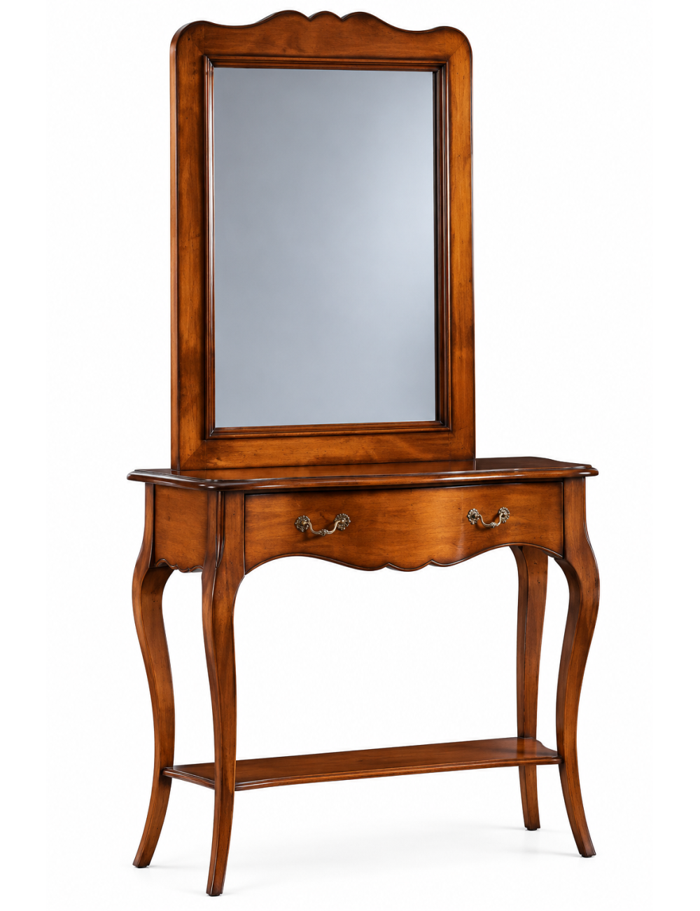 Consolle con specchio 1 cassetto legno bassano 101x40x89 (766+767)