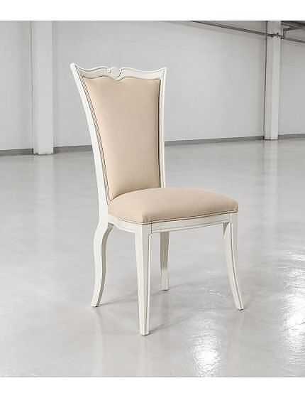 Sedia classica legno imbottita tessuto vari colori 52x60x105