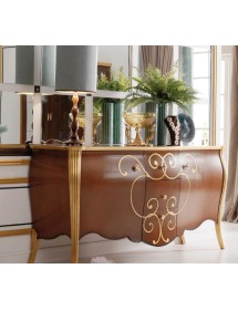MADIA CREDENZA IN LEGNO GREZZA BOMBATA 2 ANTE L.200 P.60 H.98 (010)