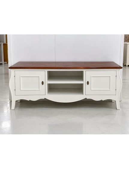 PORTA TV IN LEGNO SHABBY CHIC BICOLORE L.160 P.50 H.61 (3084)