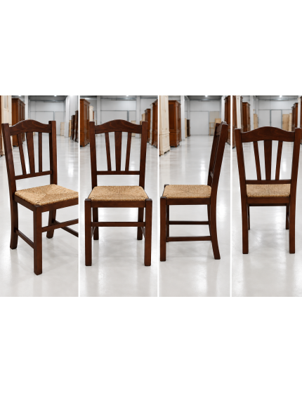 SET 2 SEDIE GENDARME PAGLIA/NOCE (590)