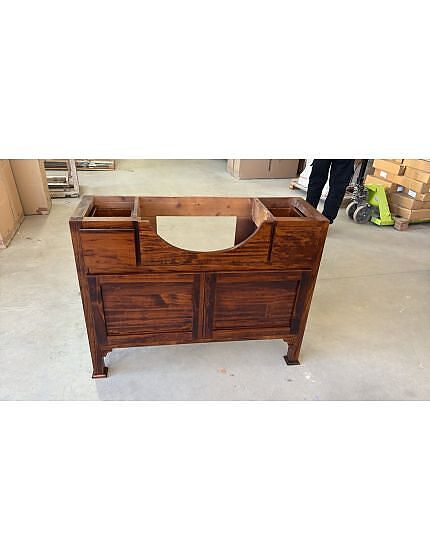 MOBILE BAGNO 108 CM IN LEGNO LAVABO 2 CASSETTI 1 CASSETTONE  E SPECCHIO