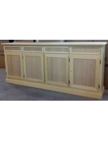 MOBILI 2G -  MADIA CREDENZA IN LEGNO GREZZA 4 ANTE L.205 P.42 H.86