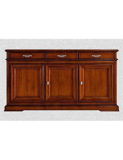 MADIA CREDENZA 3 PORTE 3 IN LEGNO TINTA NOCE L.180 x P.48 H.100 (3074)