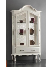 MOBILI 2G -  VETRINA SAGOMATA CAPPELLO GENDARME 2 ANTE GREZZA