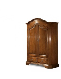 MOBILI 2G -  ARMADIO IN LEGNO SAGOMATO 2 PORTE 2 CASSETTI GREZZO