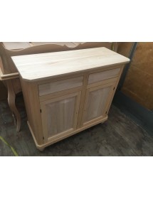 MOBILI 2G - CRISTALLIERA IN LEGNO CAPPELLO SAGOMATO 2 ANTE IN LEGNO GREZZO