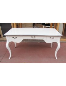 MOBILI 2G - Scrivania in legno laccato bianco opaco l.150 x p.75 h.80