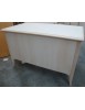 MOBILI 2G - Scrivania 3 cassetti 1 porta arte povera grezzo 130x75x80 vista frontale