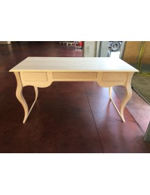 MOBILI 2G -  SCRIVANIA 3 CASSETTI SAGOMATA LEGNO GREZZO 130X75X80