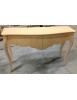 MOBILI 2G - CONSOLLE IN LEGNO BOMBATA 2 CASSETTI GREZZA L.150 P.42 H.96 (045) vista frontale