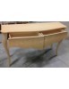 MOBILI 2G - CONSOLLE IN LEGNO BOMBATA 2 CASSETTI GREZZA L.150 P.42 H.96 (045) vista frontale