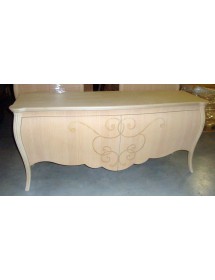 MOBILI 2G - PORTA TV IN LEGNO BOMBATO 2 CASSETTI GREZZO L.150 P.50 H.66