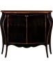 MOBILI 2G - MADIA CREDENZA SHABBY LEGNO NERO/NATURALE l.120 p.54 h.94