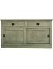 MOBILI 2G - MADIA CREDENZA 2 ANTE SCORREVOLI 2 CASSETTI IN ROVERE PATINATO 150X50X90H