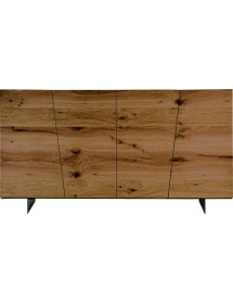 MOBILI 2G - MADIA CREDENZA IN LEGNO ROVERE NODATO SPAZZOLATO L.180X50X87 (891) vista frontale