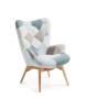 MOBILI 2G -  POLTRONA IMBOTTITA IN TESSUTO PATCHWORK