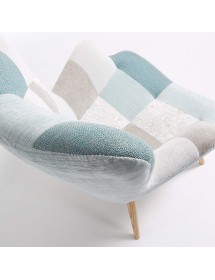 MOBILI 2G -  POLTRONA IMBOTTITA IN TESSUTO PATCHWORK