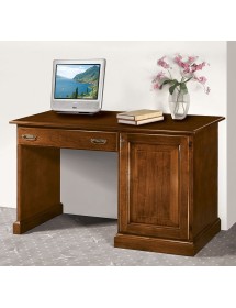 MOBILI 2G - SCRIVANIA PORTA FRIGO IN LEGNO GREZZO L.125 P.56 H.80