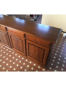 MADIA CREDENZA ARTE POVERA LEGNO TINTA NOCE/BIANCO L.205 P.42 H.85 (611) vista frontale