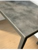 MOBILI 2G - TAVOLO MODERNO GRIGIO CEMENTO ALLUNGABILE 110X70 VISTA PIANO