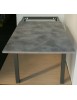 MOBILI 2G - TAVOLO MODERNO GRIGIO CEMENTO ALLUNGABILE 160X90 VISTA FRONTALE APERTO