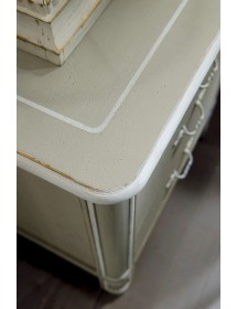 MOBILI 2G - COMO' IN LEGNO 6 CASSETTI SHABBY CHIC L.121 P.53 H.104