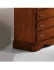 MOBILI 2G - COMO' ARTE POVERA LEGNO 5 CASSETTI INTARSIATO TINTA NOCE L.90 x P.45 H.84 (267) VISTA FRONTALE