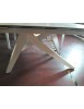 MOBILI 2G - TAVOLO BIG TABLE PIANO VETRO CERAMICA FINITURA MARMO MISURA L.160 P.90 H.76(APERTO 240 CM)