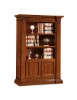 MOBILI 2G - LIBRERIA 3 VANI A GIORNO 2 PORTE LEGNO MASSELLO L.145 P.50 H.202 (407) vista frontale