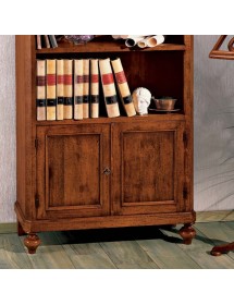 MOBILI 2G - LIBRERIA 3 VANI A GIORNO 2 PORTE LEGNO MASSELLO L.100 P.40 H.194