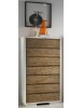MOBILI 2G - Cassettiera Contemporanea 7 cassetti in legno massello L.70 x P.45 H.137