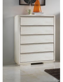MOBILI 2G - Cassettiera Contemporanea 5 cassetti in legno massello L.80 x P.54 H.116
