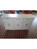 MOBILI 2G - MADIA CREDENZA CLASSICA AVORIO PENNELLATO CON DECORI 156x42x94 vista frontale