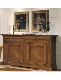 MOBILI 2G - CREDENZONE IN LEGNO FINITURA BASSANO L.214 P.55 H.109