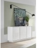 MOBILI 2G - MADIA MODERNA 3 ANTE BIANCO LUCIDO L.138 P.43 H.79