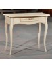CONSOLLE IN LEGNO 1 CASSETTO LACCATO AVORIO PATINATO CON DECORI