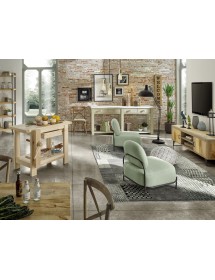 MOBILI 2G -  BANCO DA FALEGNAME IN LEGNO MASSELLO CON MORSA GREZZO 120x56x88