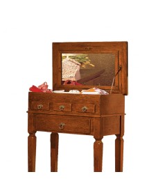 PORTA GIOIE IN LEGNO 4 CASSETTI CON RIBALTA GREZZO (969)