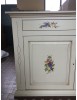 MOBILI 2G - CREDENZONE IN LEGNO BIANCO INVECCHIATO CON DECORI MISURA L.177 P.48 H.110