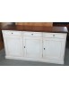 MOBILI 2G - Madia Credenza Shabby chic bicolore in legno 3 porte l.156 p.42 h.85