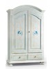 MOBILI 2G - ARMADIO 2 PORTE SHABBY LEGNO BIANCO CONSUMATO 125X61X200