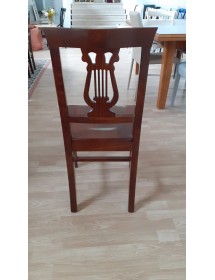 MOBILI 2G - SET 2 SEDIE A LIRA IN LEGNO SEDUTA LEGNO FINITURA BASSANO vista schienale posteriore