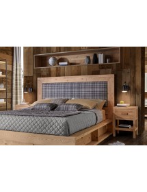 MOBILI 2G - LETTO MATRIMONIALE IN LEGNO MASSELLO DI ABETE CON VANI LATERALI