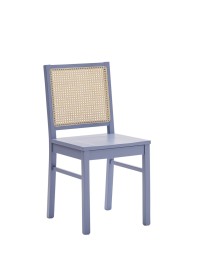 MOBILI 2G - SET 2 SEDIE PAGLIA DI VIENNA IN LEGNO BLU SEDUTA LEGNO