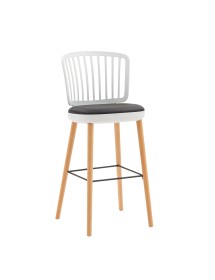 MOBILI 2G - SET 2 SGABELLI POLIPROPILENE SEDUTA IMBOTTITA SIMILPELLE