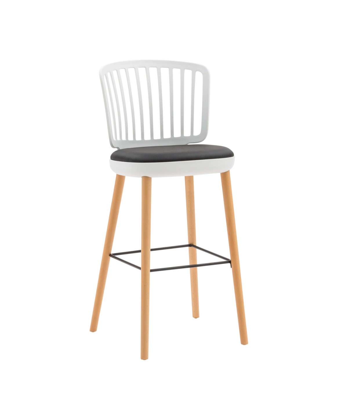 MOBILI 2G - SET 2 SGABELLI POLIPROPILENE SEDUTA IMBOTTITA SIMILPELLE