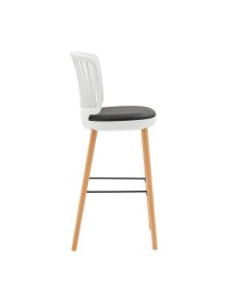 MOBILI 2G - SET 2 SGABELLI POLIPROPILENE SEDUTA IMBOTTITA SIMILPELLE